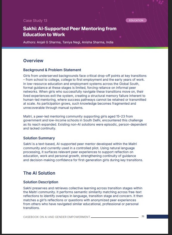 SakhiAI chapter from the casebook.